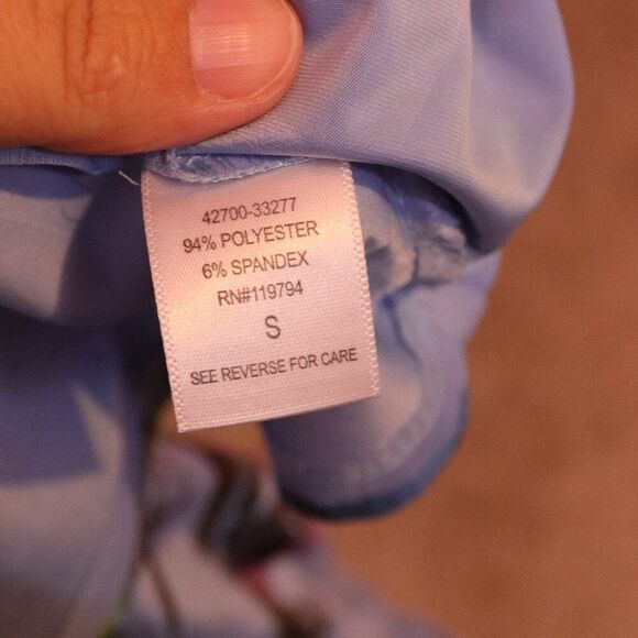 One World | Short Sleeve Ruffled Top Small - Picture 6 of 7